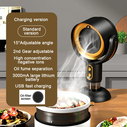 Desktop Range Hood Portable Range Hood 15 Degree Adjustable Kitchen Exhaust Fan Cooker Range Hood For Cooking Indoor Barbecues