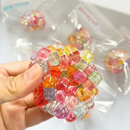 Squishy Balls Ice Beads Stress Relief Toy Super Soft Sensory Fidget Toys for Kids Adults Anxiety Relaxation Squeeze Gift